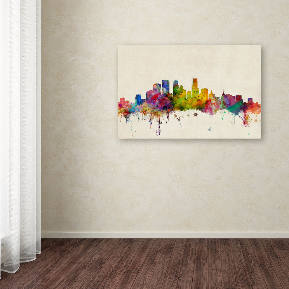 'Minneapolis, Minnesota' Canvas Art by Michael Tompsett