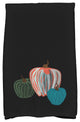 Pumpkin Spice Geometric Print Hand Towel, Black