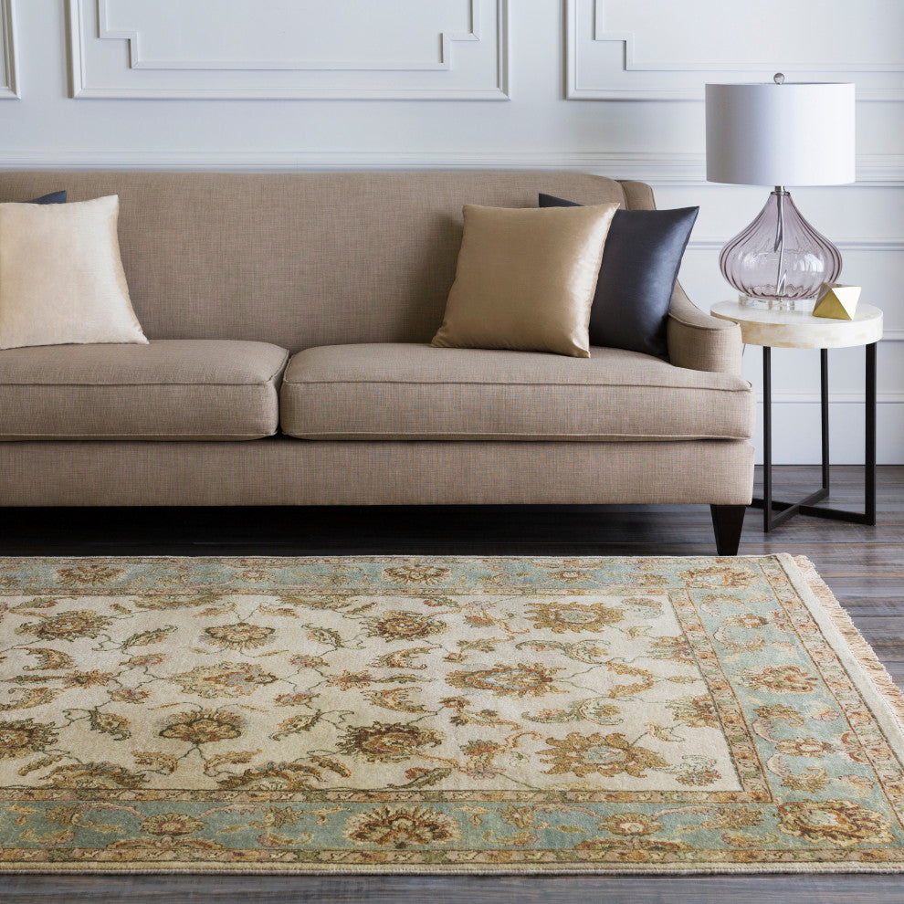 Surya Timeless TIM-7913 5'6"x8'6" Rug, Gray/Green/Sea Foam/Tan/Garnet/Khaki
