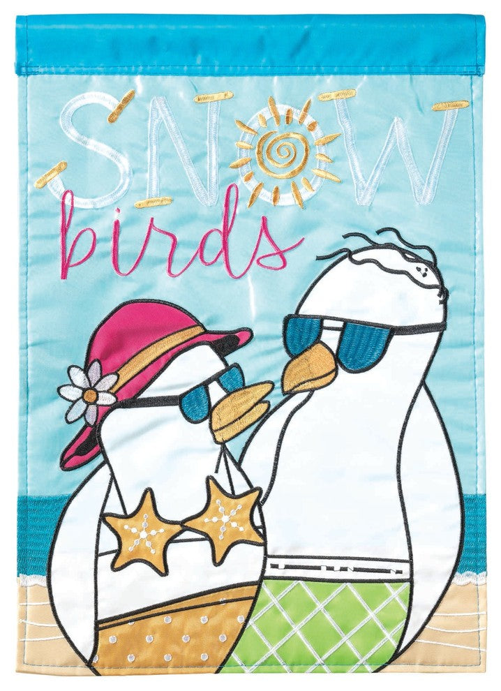 Flag  Double Applique  Snowbirds Poly Garden