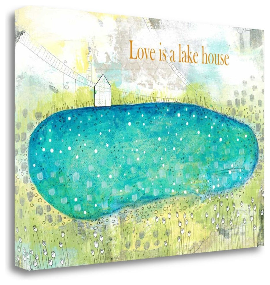 "Love Is A Lakehouse" By Sarah Ogren, Giclee Print on Gallery Wrap Canvas