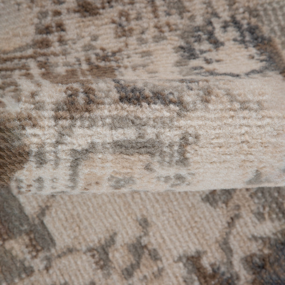 Alpine Hashlei Area Rug, Beige, 7'10" x 10'2", Medallion
