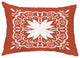 Cuban Tile 1 14"x20" Abstract Decorative Outdoor Pillow, Red Orange