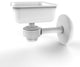Satellite Orbit One Wall Mount Soap Dish With Groovy Accents, Matte White