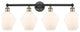 Cindyrella-4 Lt 35"Bath Vanity Lt-Black Antique Brass -Cased Matte White Shade