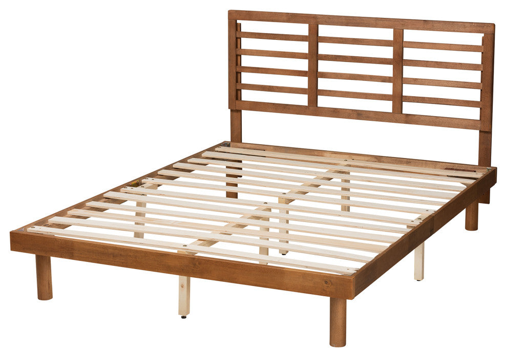 Nico Ash Walnut Platform Bed, King