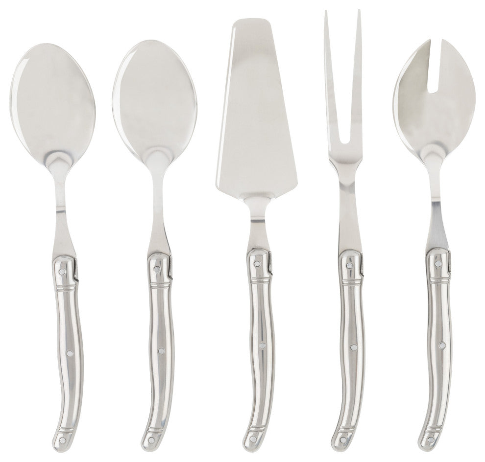 French Home Laguiole 5 Piece Hostess Set Shades of Blue, Stainless Steel