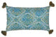 Blue Machine Woven with Tassels Vista Throw Pillow, 16" x 26"