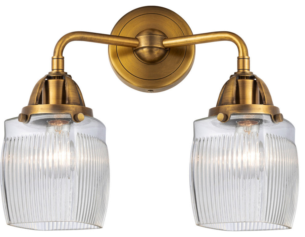 Innovations 288-2W-BB-G302 2-Light Bath Vanity Light, Brushed Brass