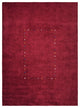 Hand Knotted Loom Silk Mix Area Rugs Contemporary Red