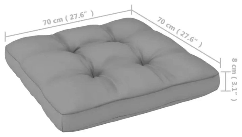 vidaXL Patio Footstools With Cushions 2 pcs Solid Pinewood