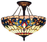 CHLOE Lighting CH3T353BV16-UF2 SERENITY 2 Light Semi-Flush Ceiling Fixture