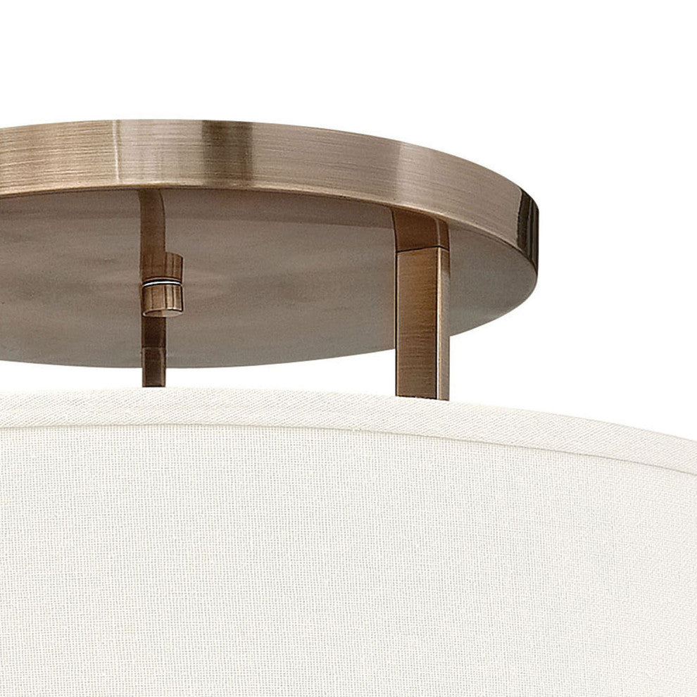 Hinkley Hampton Medium Semi-Flush Mount, Brushed Bronze