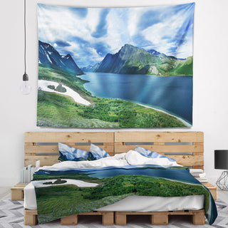 Polar Ural Mountains Panorama Landscape Wall Tapestry, 92"x78"