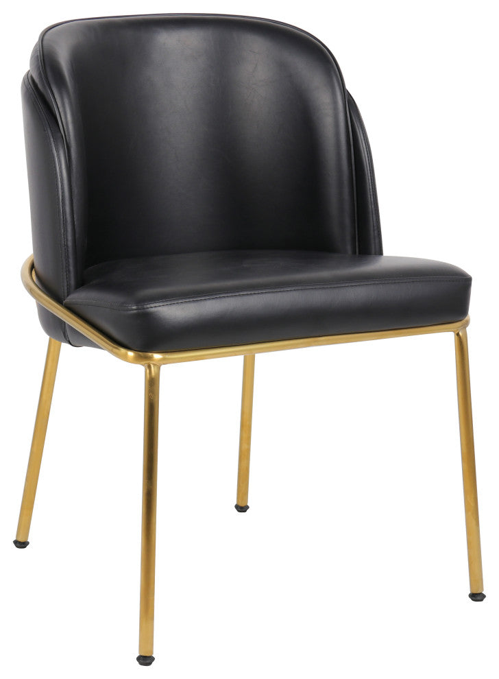 Jagger Upholstered Dining Chair, Black, Set of 2