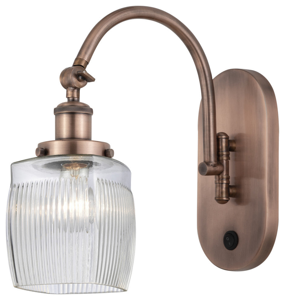 Innovations 918-1W-AC-G302-LED 1-Light Sconce, Antique Copper