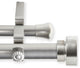 Brett Double Curtain Rod 1" 120-170", Satin Nickel