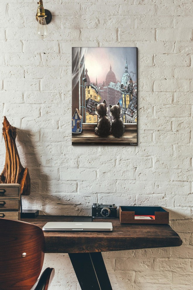 Epic Graffiti "Romantics" by Alexander Gunin, Giclee Canvas Wall Art, 12"x18"