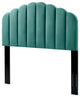 Headboard, Twin Size, Velvet, Dark Gray, Modern Contemporary, Bedroom, Teal Blue