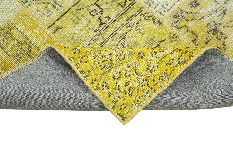 Rug N Carpet - Handmade Oriental 3' 6" x 8' 5" Boho Patchwork Runner Rug