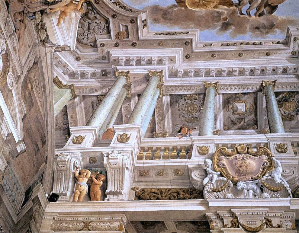 Agostino Mitelli Ceiling Fresco (detail), 21"x28" Gallery Wrapped Canvas