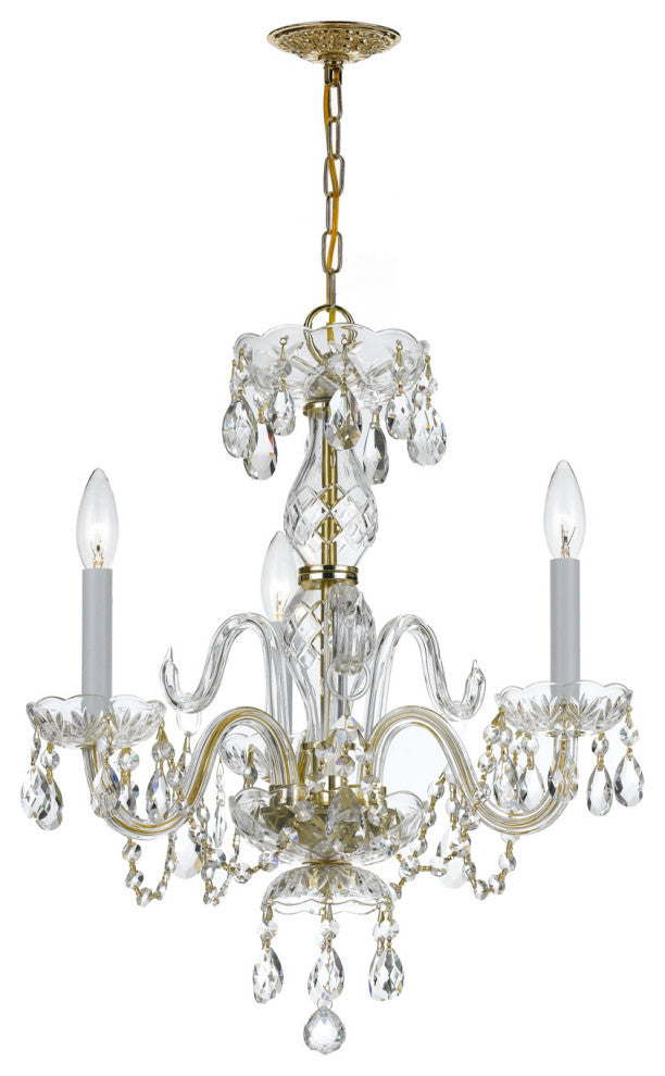 Crystorama Lighting Group 5044-CL-MWP Traditional Crystal 3 Light - Polished