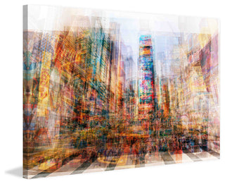 "New York Times SQ" Painting Print on Canvas