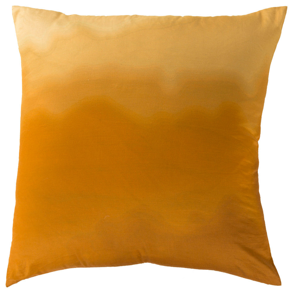 Surya Ombra SY-005 22"x22" Pillow Cover, Tan/Saffron/Yellow/Butter