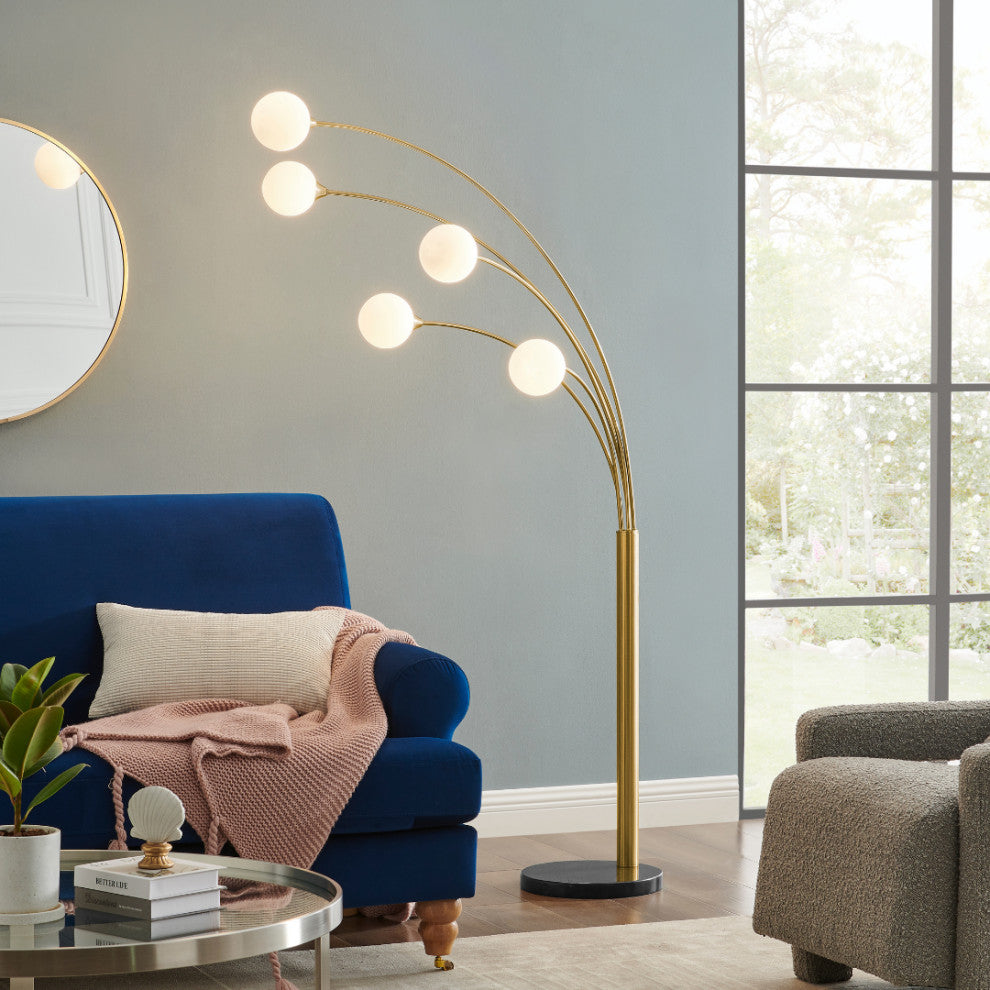 Anechdoche Gold LED Floor Lamp, 5 Lights