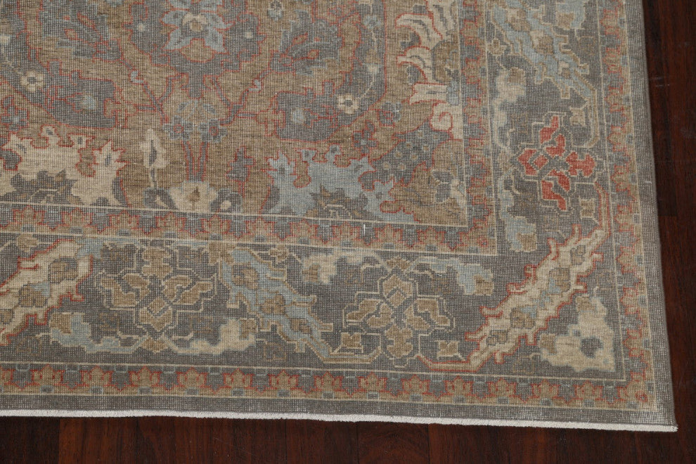 Silver Washed Traditional Turkish Ziegler Area Rug Wool Carpet 9x12