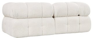 Ames Boucle Fabric Modular Sofa, Cream, 2-Piece: 2 Corner Chair