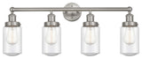 Dover 4-Light 33.5" Bath Vanity-Light Brushed Satin Nickel