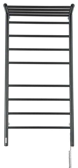 Ancona Piazzo OBT 8-Bar Towel Warmer, On-Board Timer, Matte Black