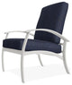 Belle Isle Cushion Deep Seating Outdoor Armchair, Indigo/Snow