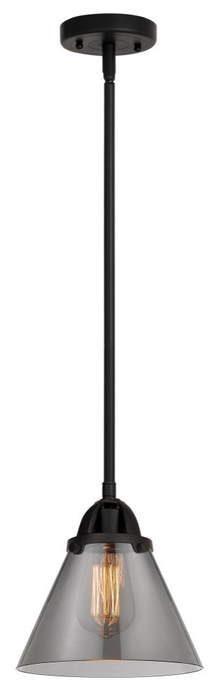 Large Cone Mini Pendant, Matte Black, Plated Smoke, Plated Smoke