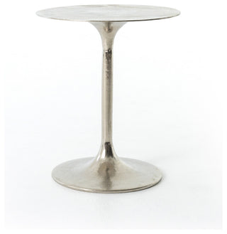 Tulip Side Table-Raw Nickel