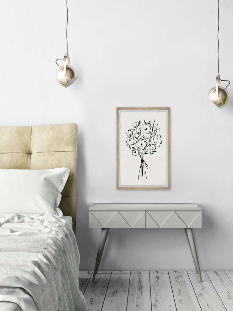 "Hand-Tied Flowers" Framed Painting Print, 12x18