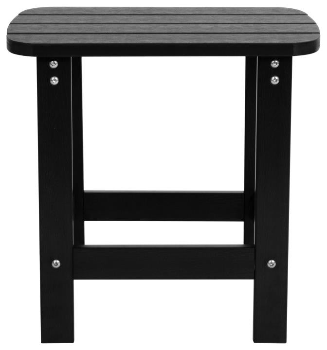 Savannah Set of 4 Outdoor Adirondack Rocking Chairs With Side Table, Black