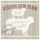 "Farm Linen Cow" Digital Paper Print by Sue Schlabach, 38"x38"