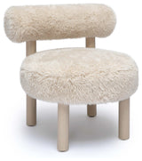Carmel Natural Vegan Shearling Accent Chair