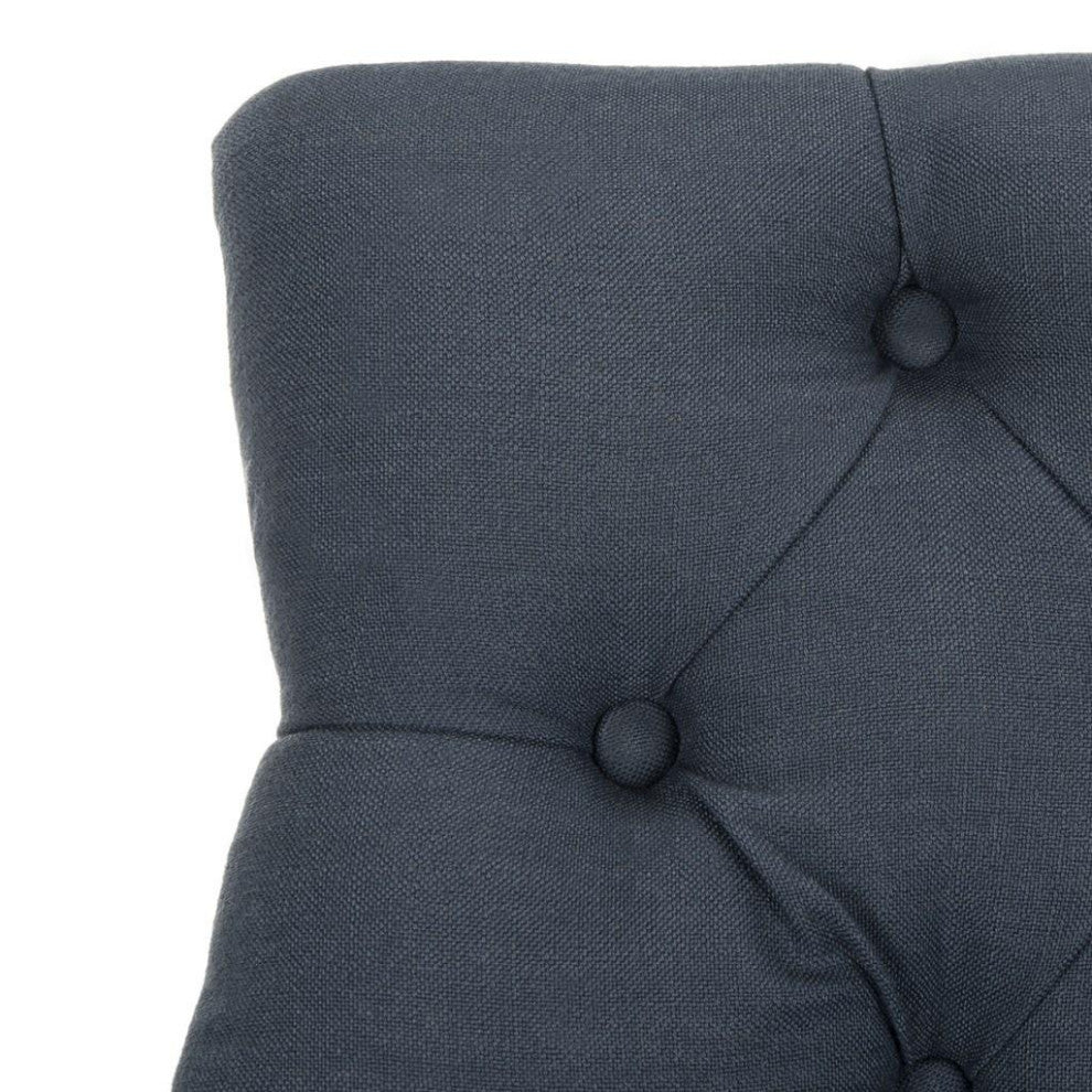 Safavieh Eleni Tufted Counterstool, Navy/Espresso