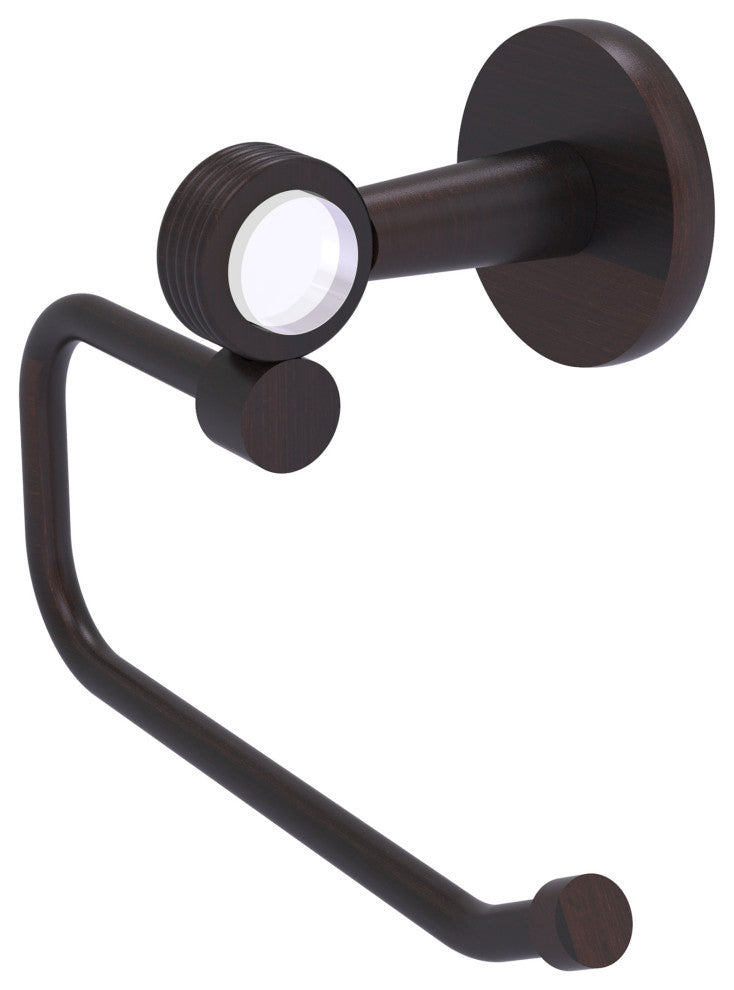 Clearview Euro Style Toilet Tissue Holder with Groovy Accents, Venetian Bronze