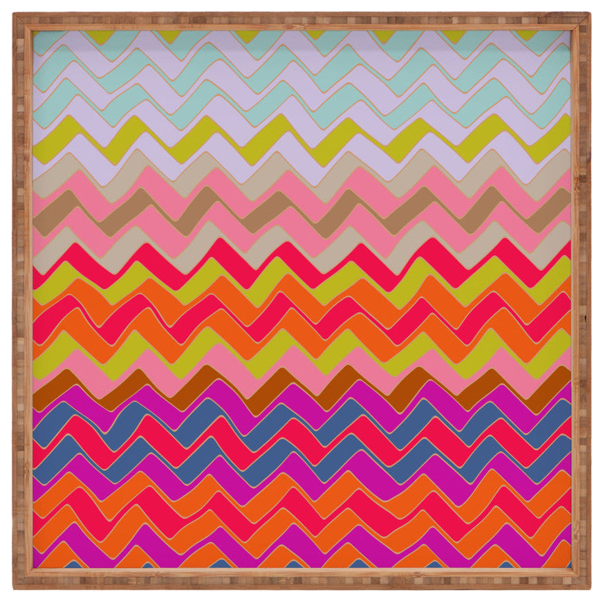 Deny Designs Sharon Turner Geo Chevron Square Tray