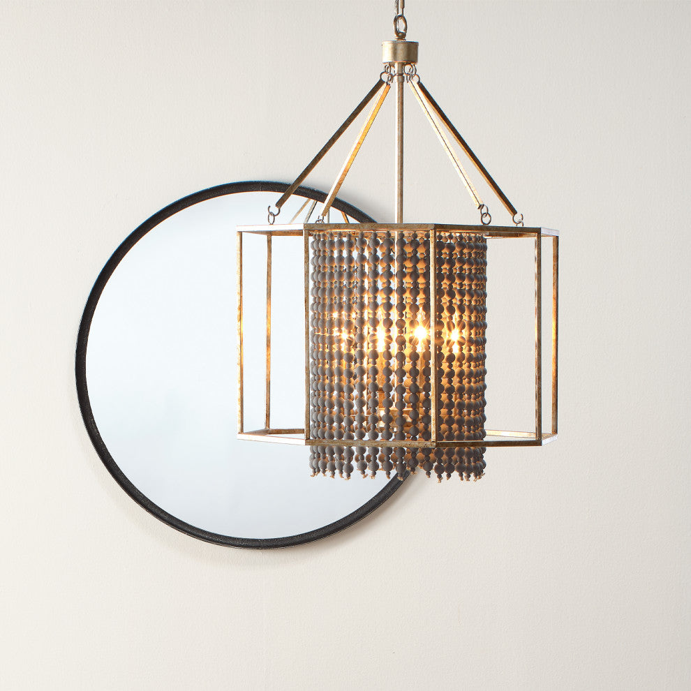 Refined Round Mirror, Black