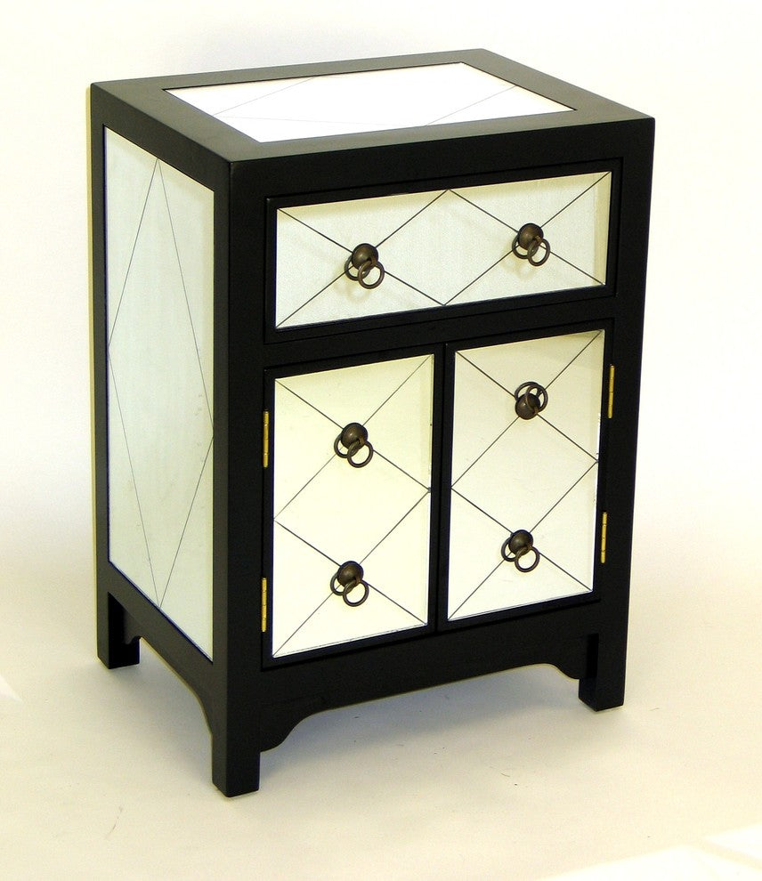 Tanner Mirrored 1-Drawer Nightstand