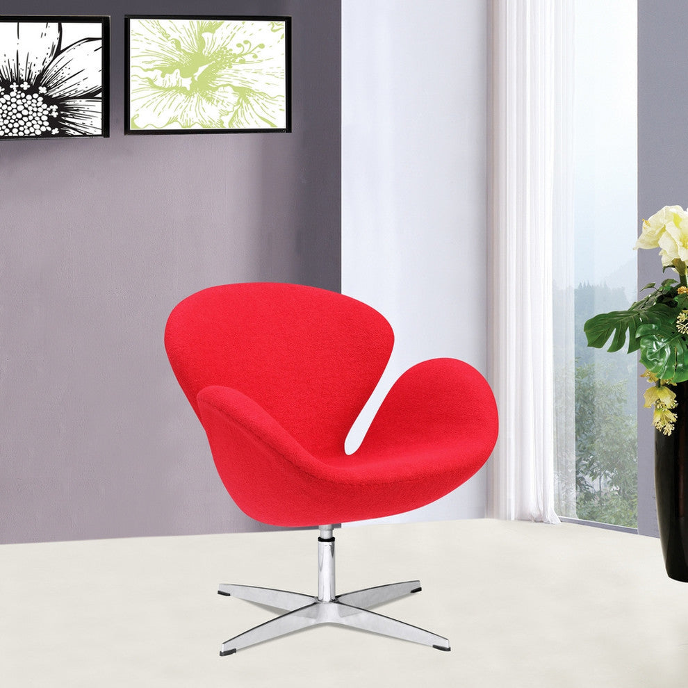 Modern Classics Swan Chair Fabric, Red