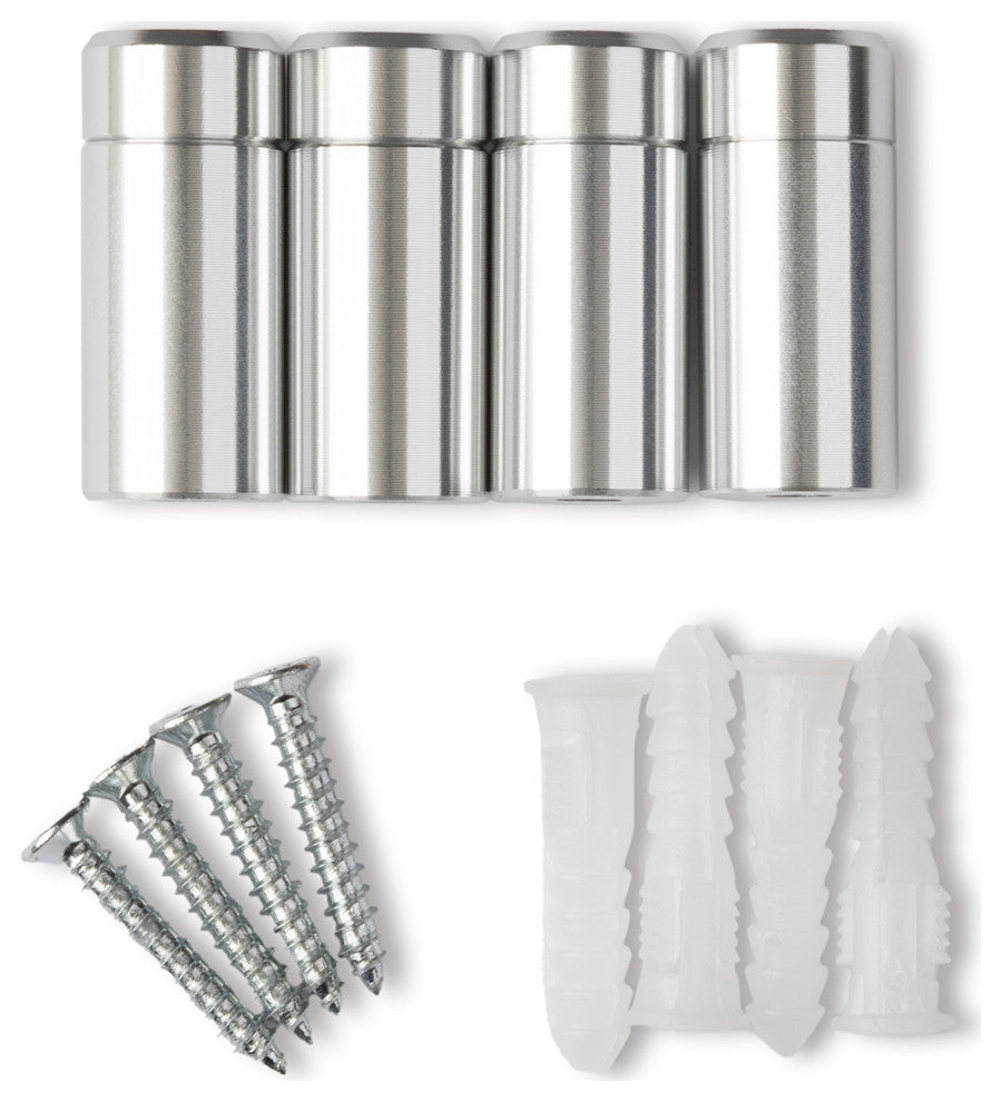Silver 1" Wall Mounts