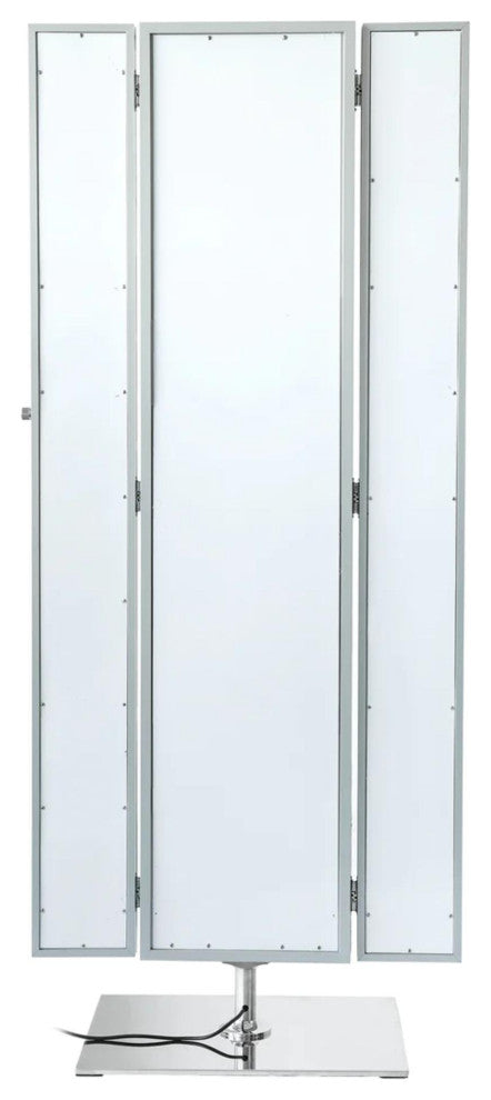 Trifecta Full Length Vanity Mirror, Silver