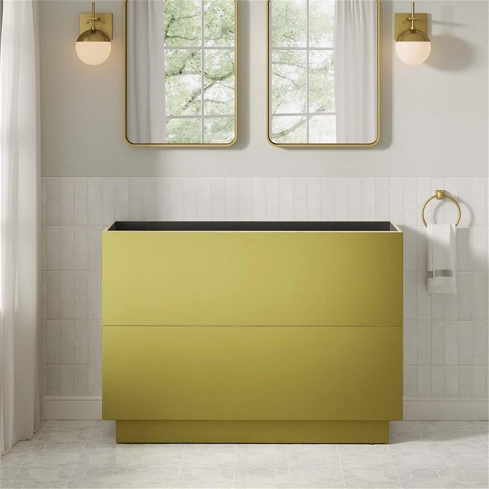 Modway Quantum 48" Modern Wood Bathroom Vanity Cabinet in Gold