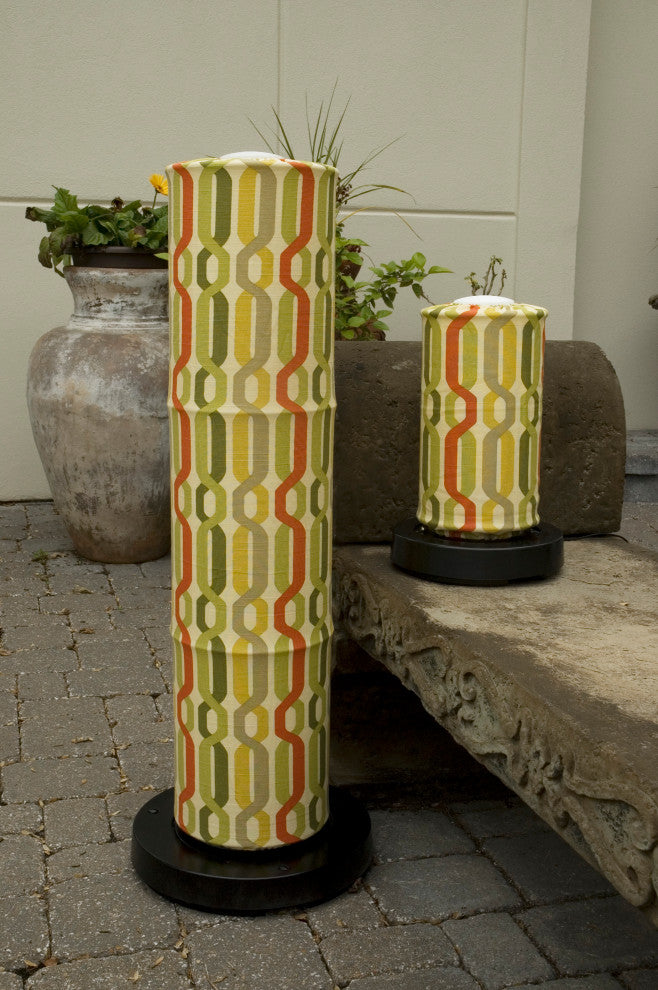 64-850 Patioglo Led Floor Lamp, Bright White, New Twist Seaweed Fabric Cover